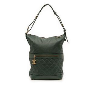Pre Loved chanel Women Green Hobo Bag